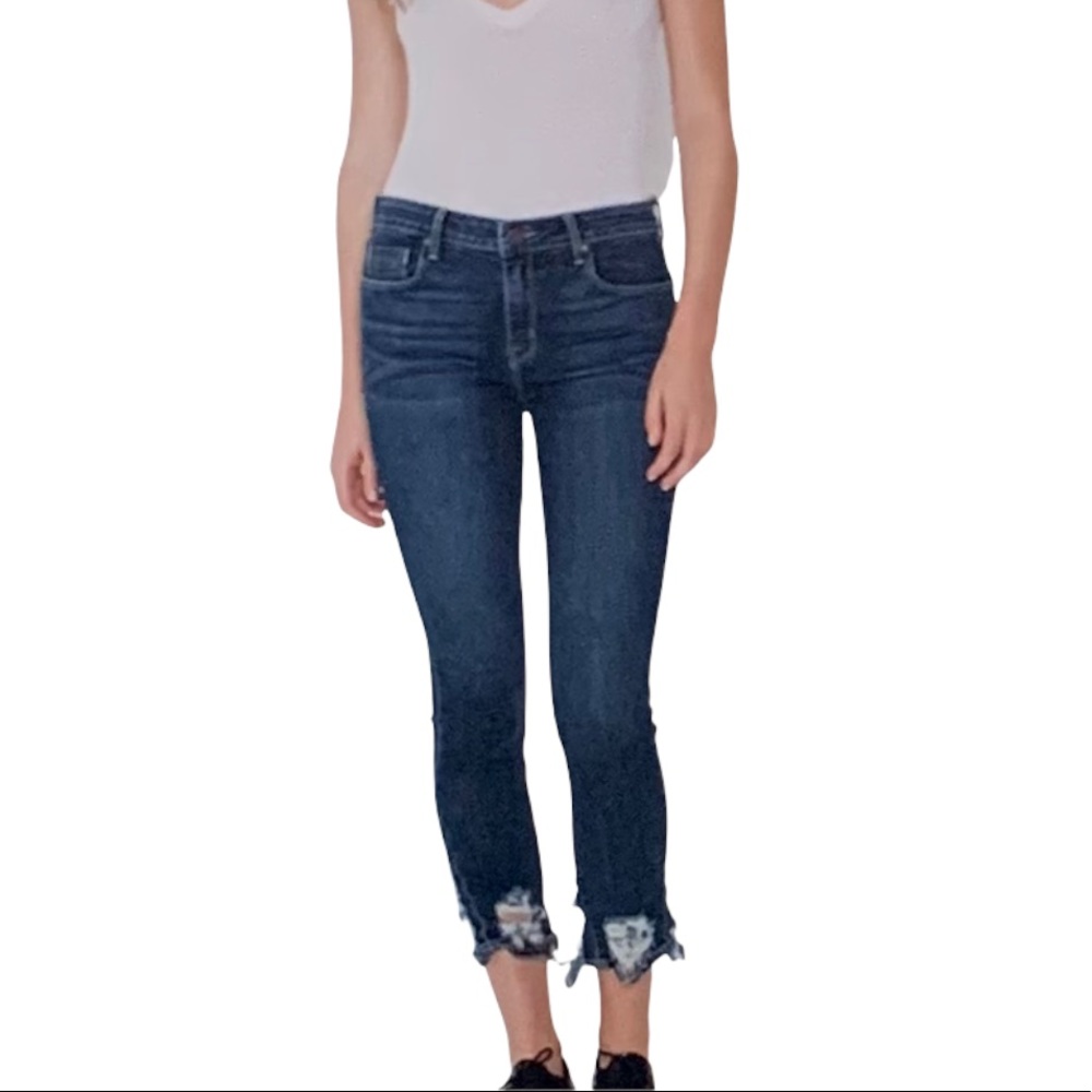 PARKER SMITH Ava Crop Skinny Jeans Blue Size 26 - Picture 1 of 13
